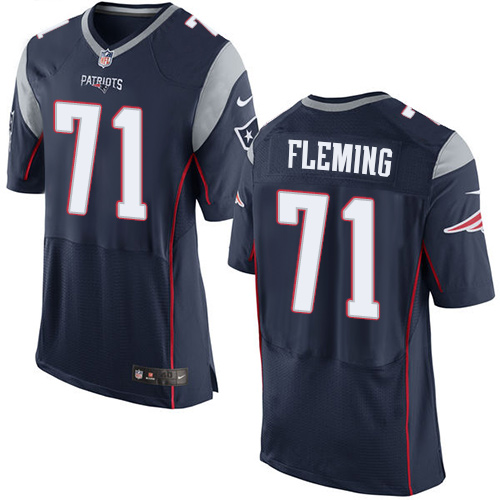 Men's Elite Cameron Fleming Nike Jersey Navy Blue Home - #71 NFL New England Patriots